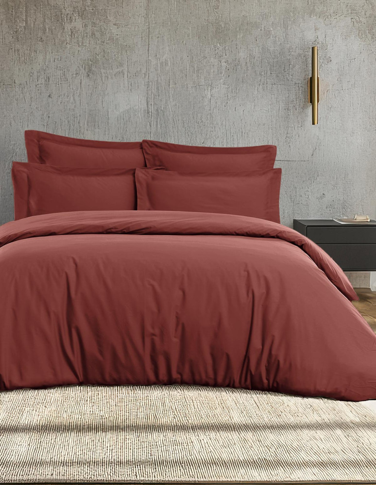 Housse de couette satin 120 fils UNIE...