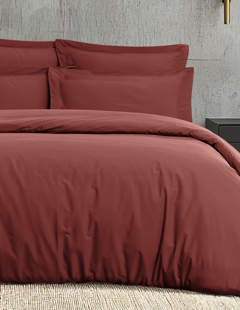 Housse de couette satin 120 fils UNIE...