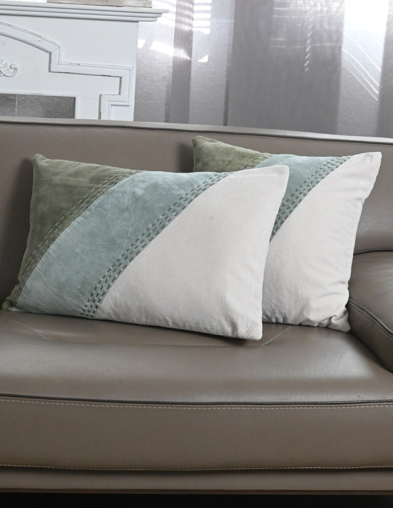 Coussin velours diagonale 100% coton...