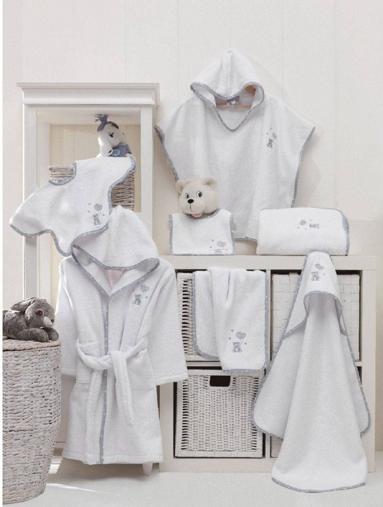 Serviette de toilette 50x90cm BABY SOFT OURS Coton Peigné, Serviett...